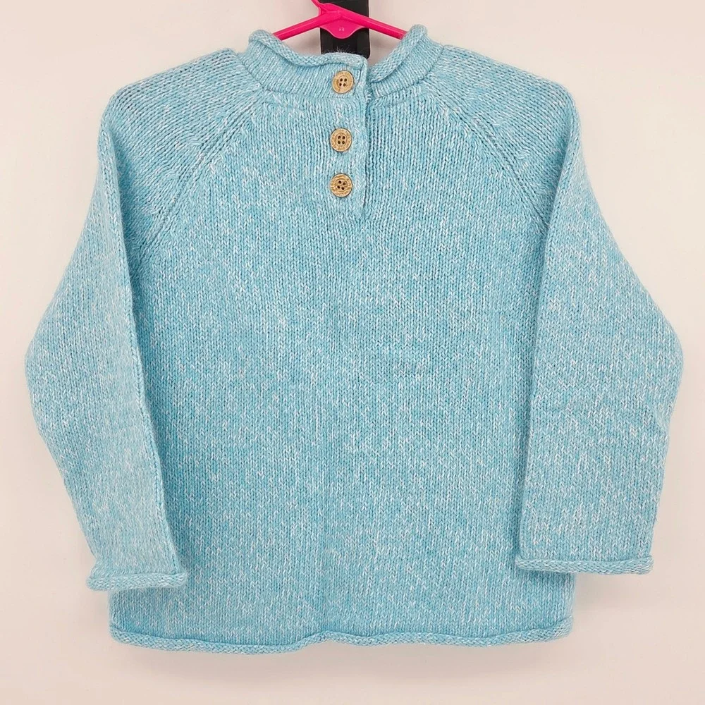 Genuine Kids OshKosh Blue Reindeer Rabbit Hair Blend Knit Sweater Toddler 2T Y2K
